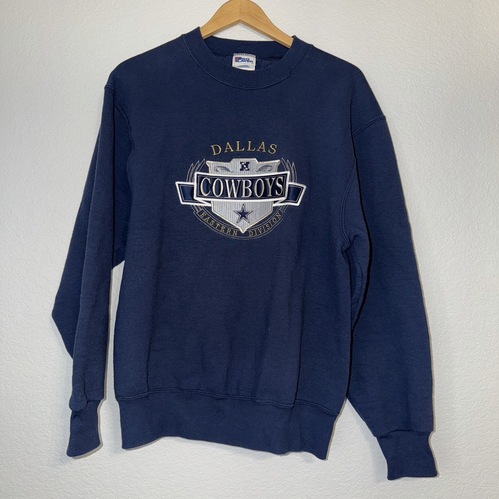 Vintage Pro Player Dallas Cowboys Sweatshirt USA Embroidered NFL Crewneck Size M